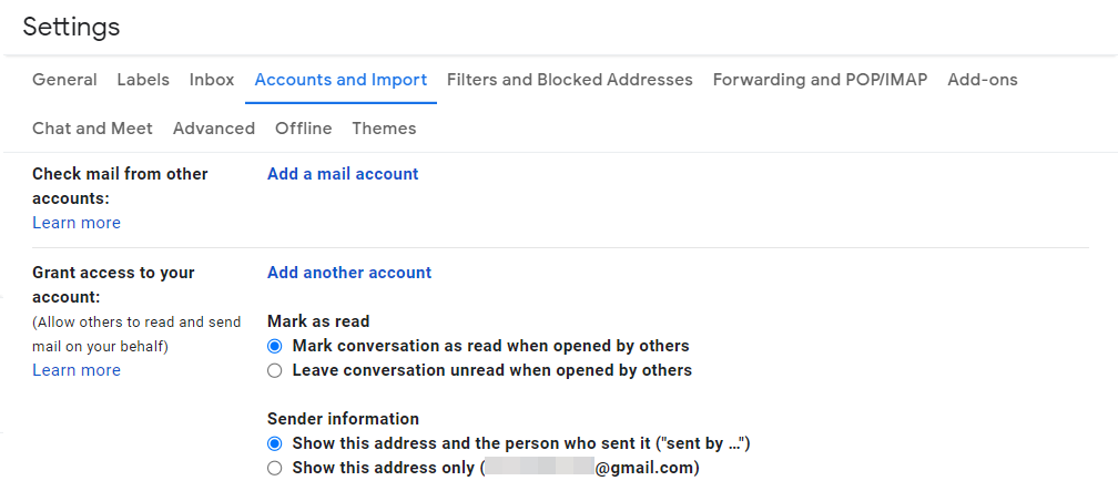 ตรวจสอบอีเมลจากตัวเลือกบัญชีอื่นใน Gmail