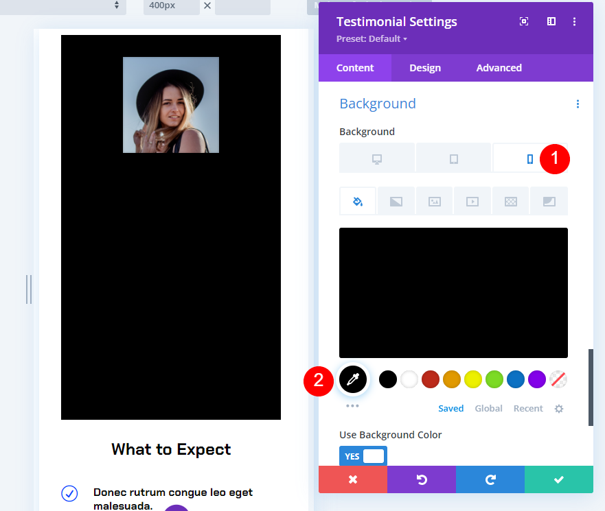 Responsive Testimonial Scenario สองเวอร์ชั่นสำหรับมือถือ