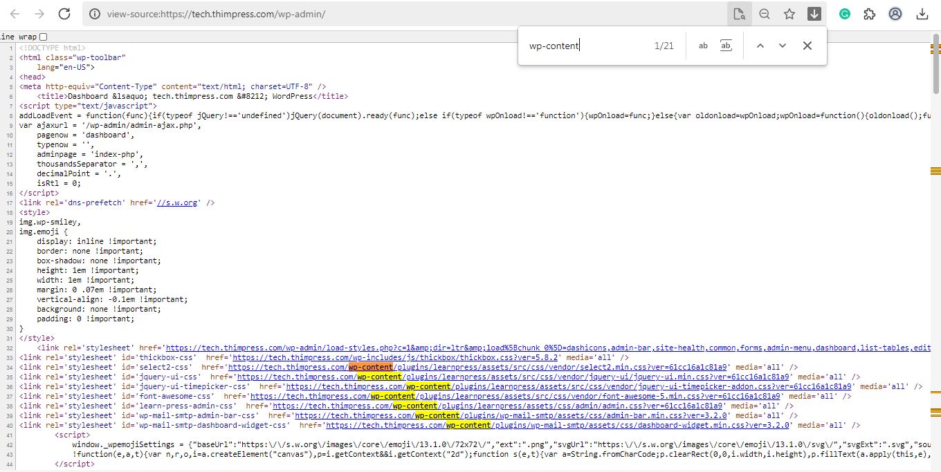 wp content detector de temas wordpress