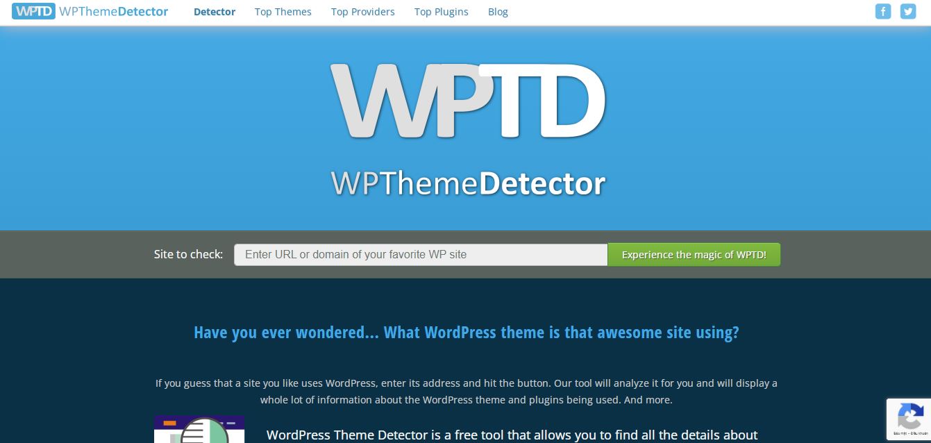 detector de tema wordpress widget de detecção bem projetado
