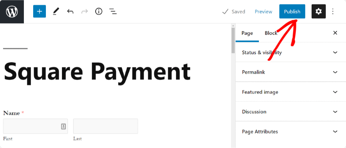 Agregue su formulario cuadrado a WordPress