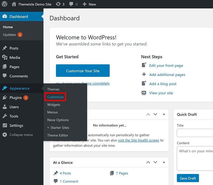 글꼴 변경 WordPress 사용자 정의
