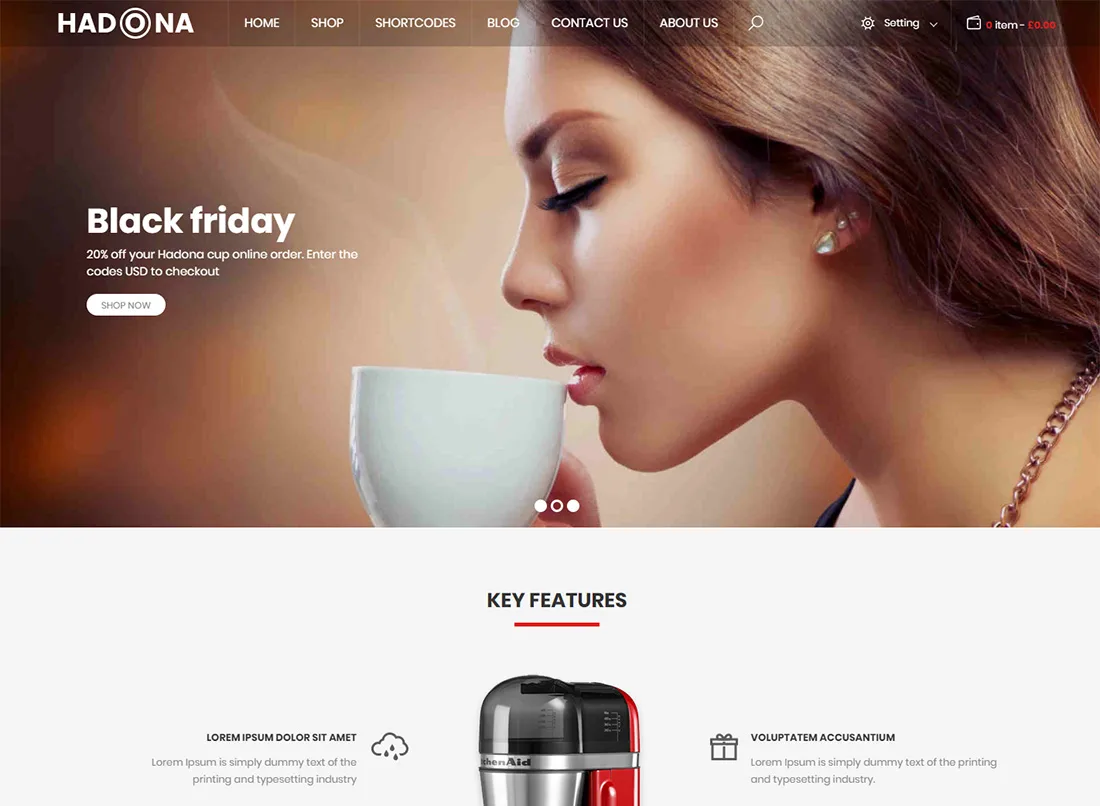 Hadona - Tema WordPress per prodotto singolo