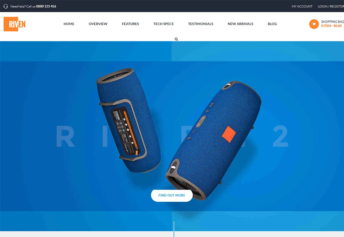 Riven - Tema WordPress per prodotto singolo