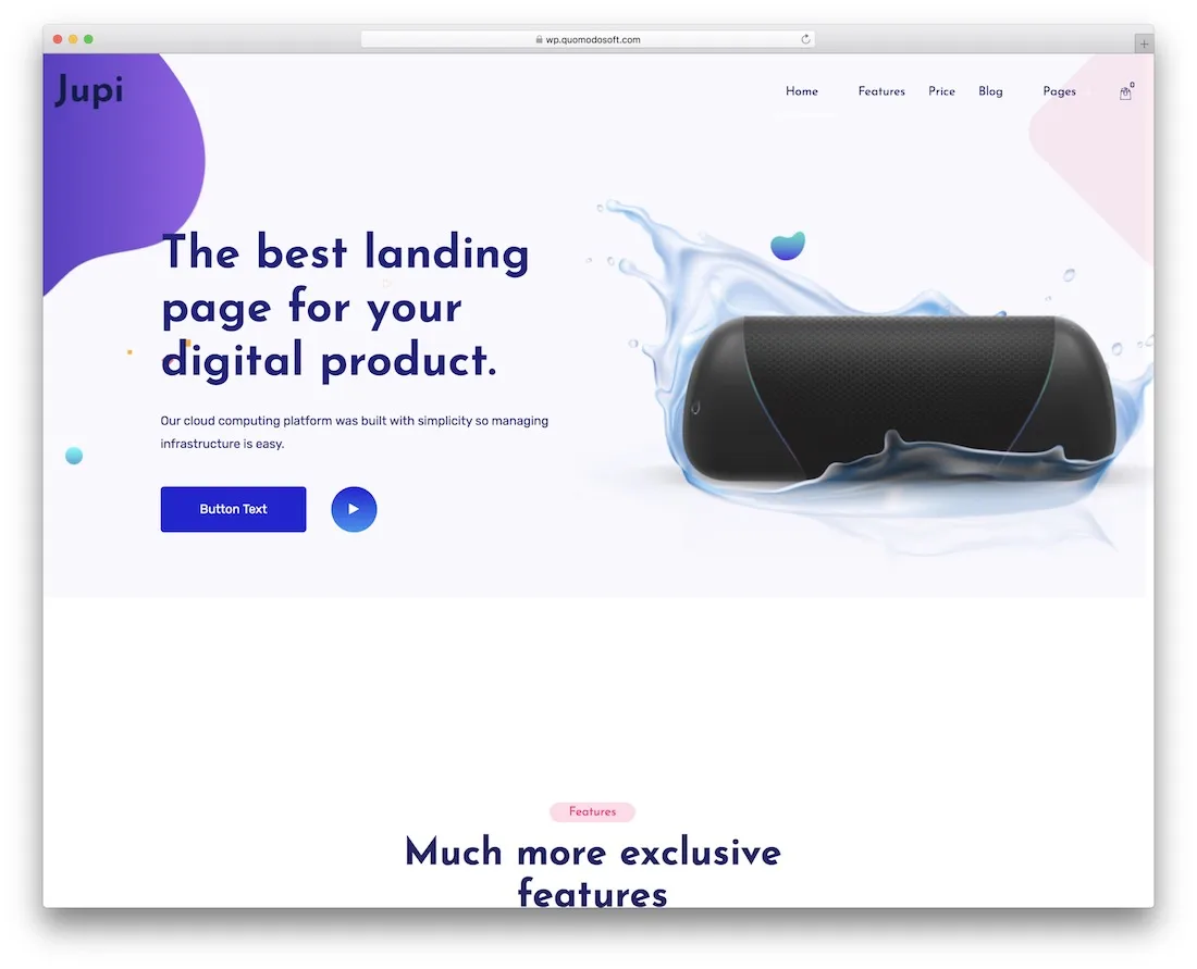 tema wordpress del singolo prodotto jupi