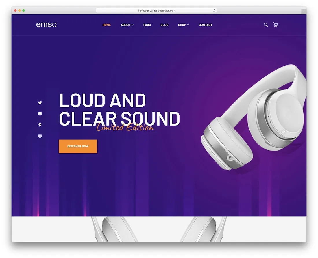 tema wordpress della pagina di vendita emso