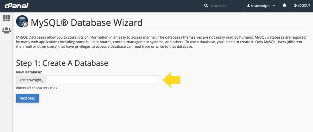Buat Basis Data WordPress