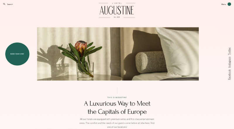 Más de 5 mejores temas de WordPress para resorts que se destacan 3 Augustine WordPress Theme