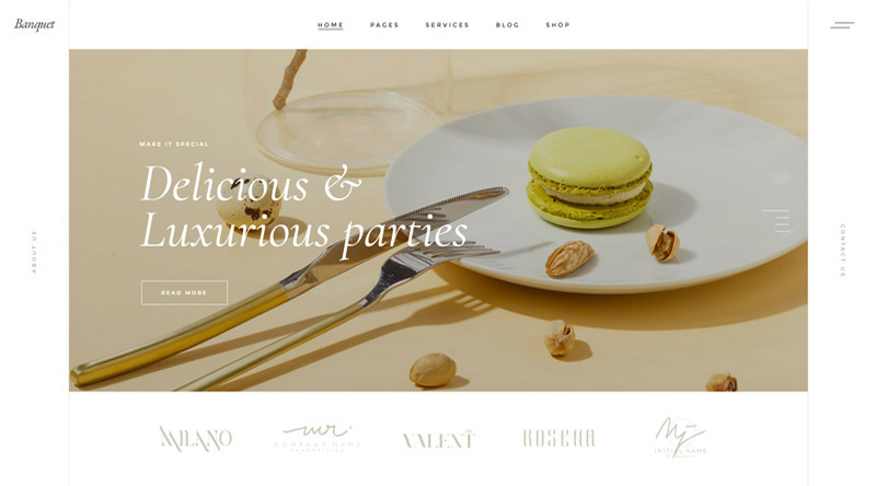 2022년을 위한 20가지 최고의 이벤트 웹사이트 템플릿 3 Banquet Modern WordPress Theme