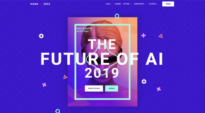 2022년을 위한 20가지 최고의 이벤트 웹사이트 템플릿 8 Mann WordPress Theme