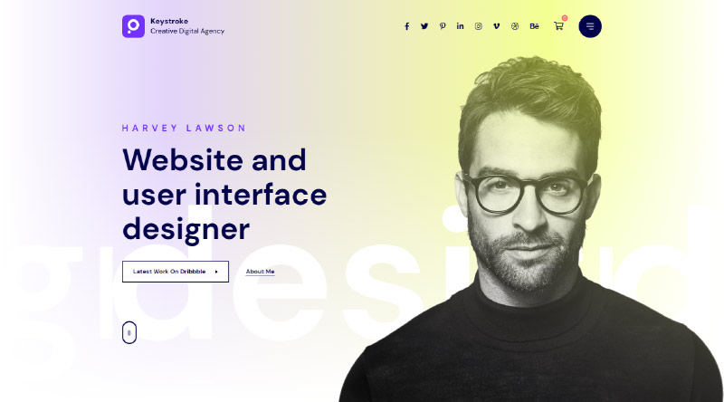10 전문 디지털 에이전시 WordPress 테마 7 Keystroke WordPress Theme