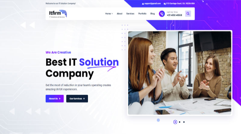 Os 10 temas mais poderosos do WordPress para empresas de TI 10 ITfirm WordPress Theme