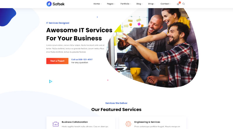 10 个改变游戏规则的软件公司网站模板 10 Softek WordPress Theme