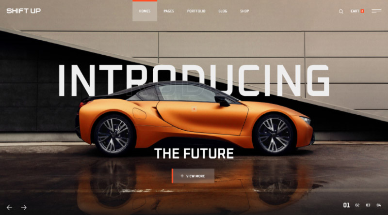 5 poderosos temas de WordPress para motocicletas 5 ShiftUp WordPress Theme