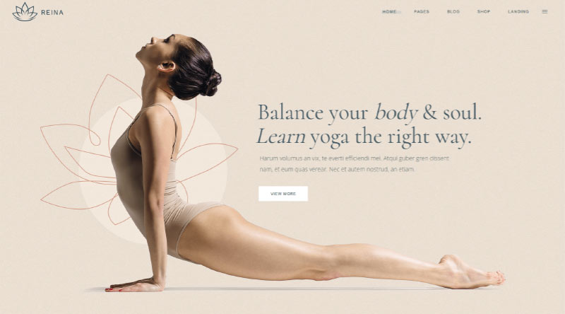 6 Temi WordPress ayurvedici energizzanti 2 Reina WP Theme