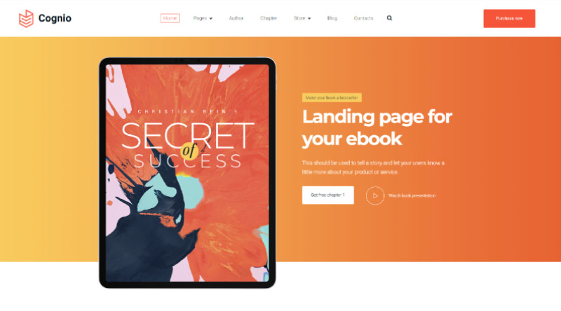 8 Temi WordPress per eBook per aumentare le vendite online 7 Cognio WordPress Theme