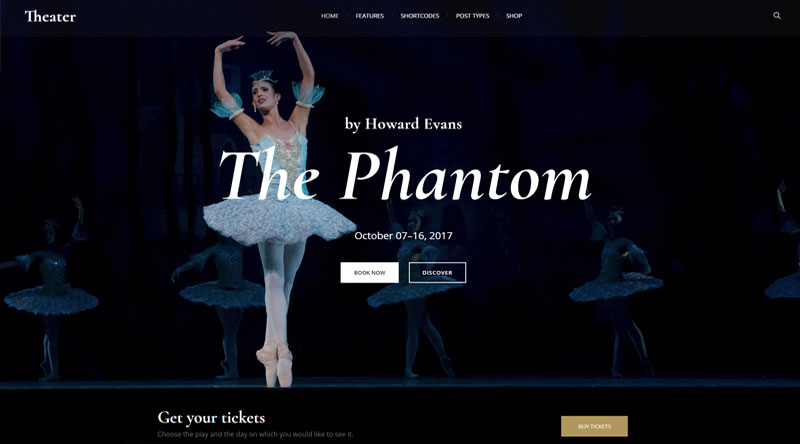 10 个令人难忘的娱乐 WordPress 主题 4 Theater WordPress Theme