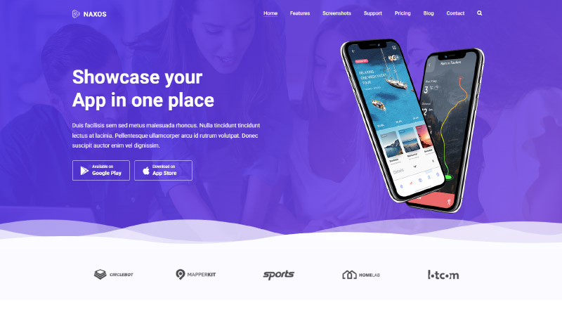 10 ธีม WordPress ที่น่าสนใจที่สุดสำหรับแอพ 9 Naxos WordPress Theme