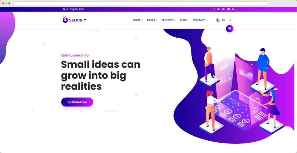 Seocify – ธีม WP ของหน่วยงานดิจิทัล