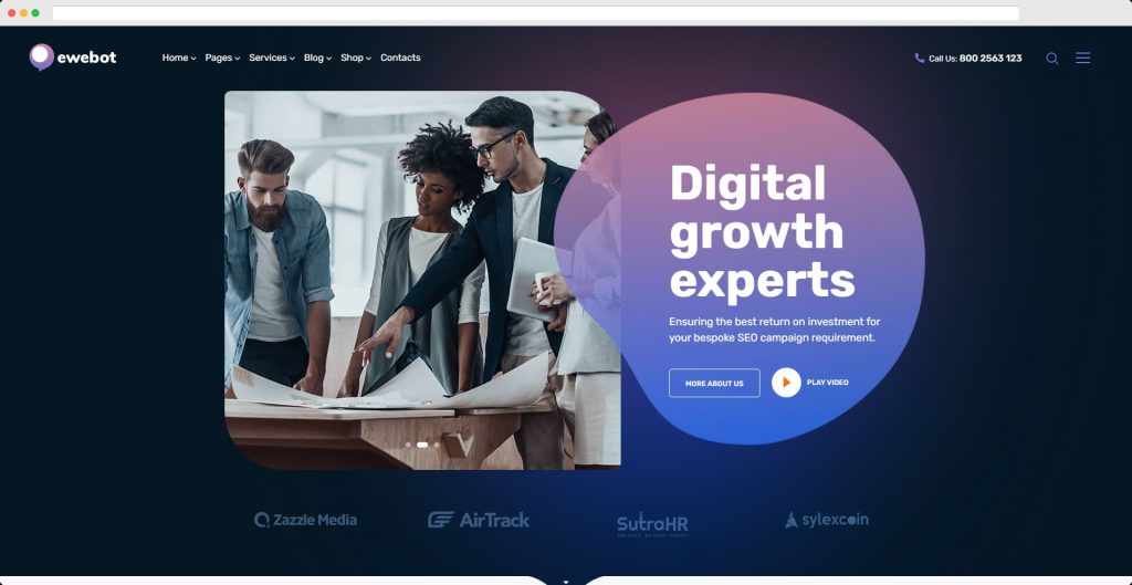 Ewebot – WordPress ธีมการตลาดดิจิทัล