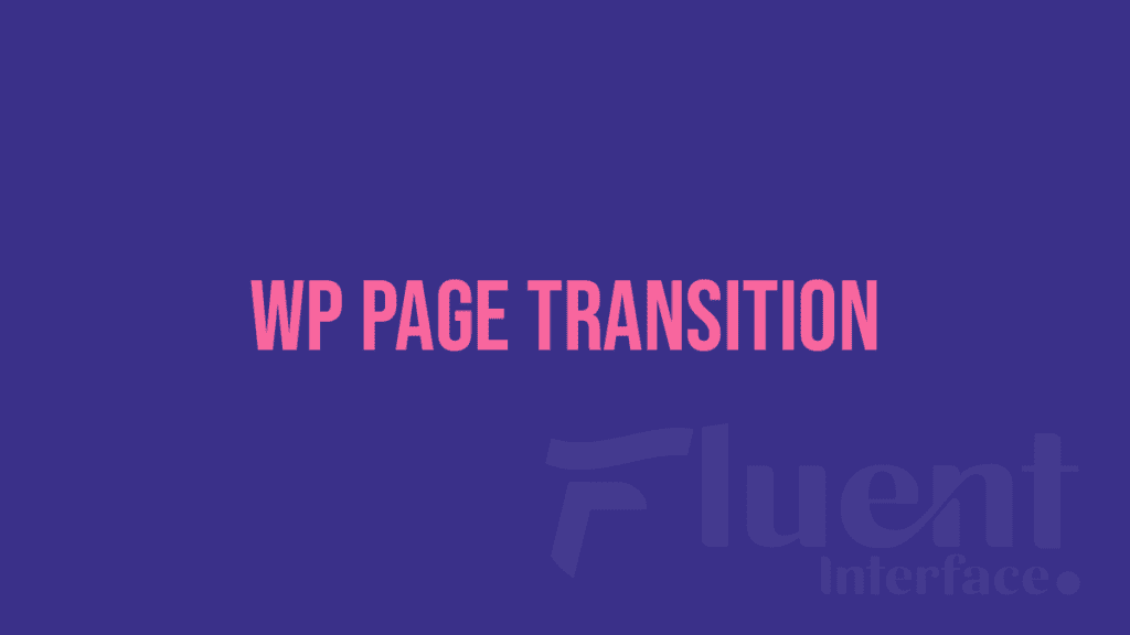 Transizione pagina WP