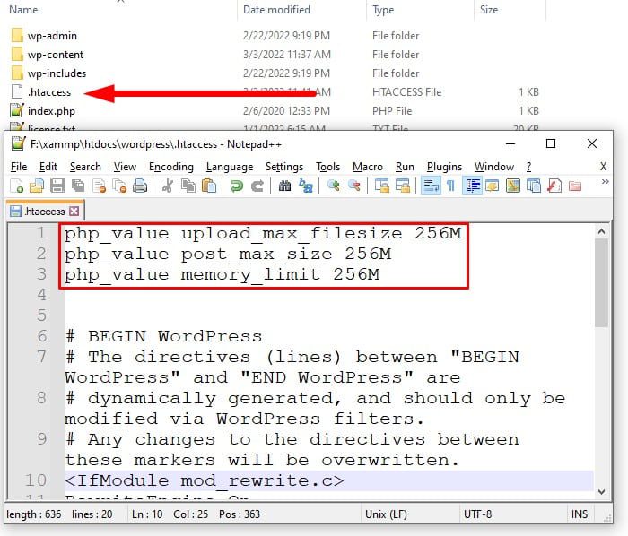 Edit .htaccess melalui FTP