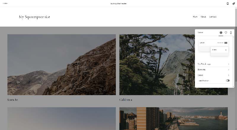 ตัวสร้างหน้า Squarespace