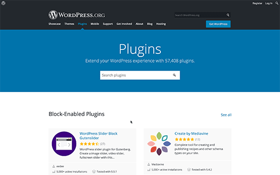 ส่วนเสริมและปลั๊กอิน WordPress