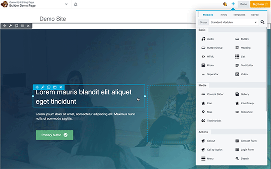 การใช้ตัวสร้างเพจ Beaver Builder สำหรับ WordPress