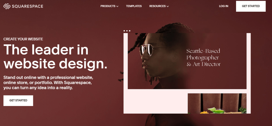 เครื่องมือสร้างเว็บไซต์การถ่ายภาพ squarespace