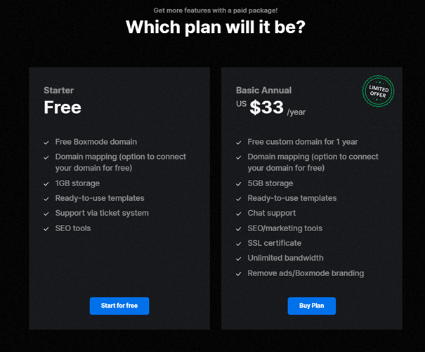 ราคา Boxmode