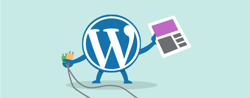 รูปภาพของโลโก้ WordPress พร้อมปลั๊ก