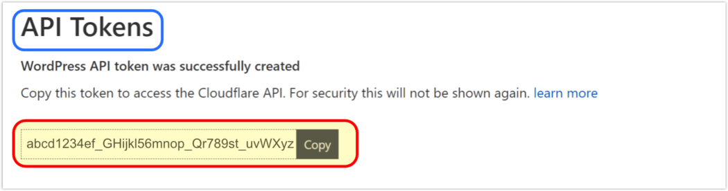 โทเค็น CF API พร้อมคัดลอก