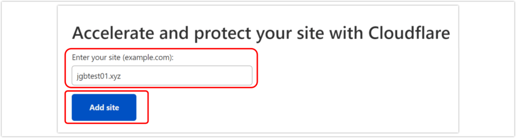 Cloudflare เลือกไซต์