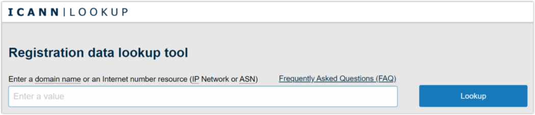 ค้นหารีจิสทรีของ ICANN