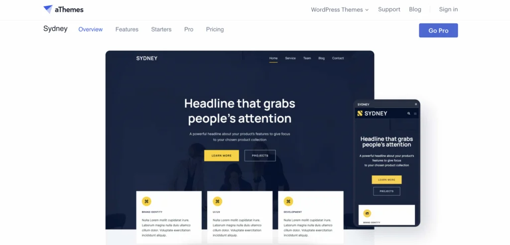 ธีม Sydney Pro WordPress