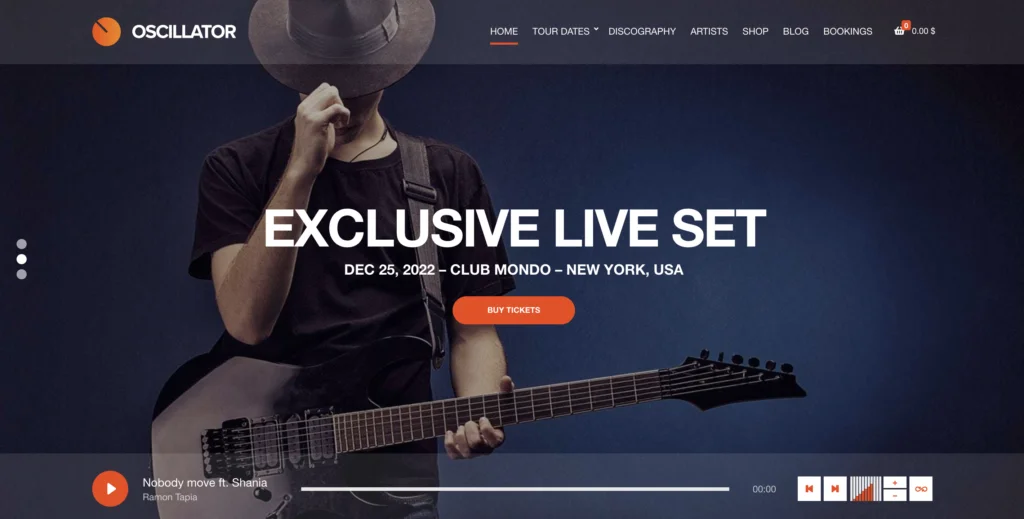 ธีม Oscillator WordPress