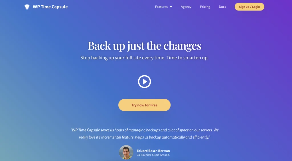 WP Time Capsule - 最好的 wordpress 備份插件