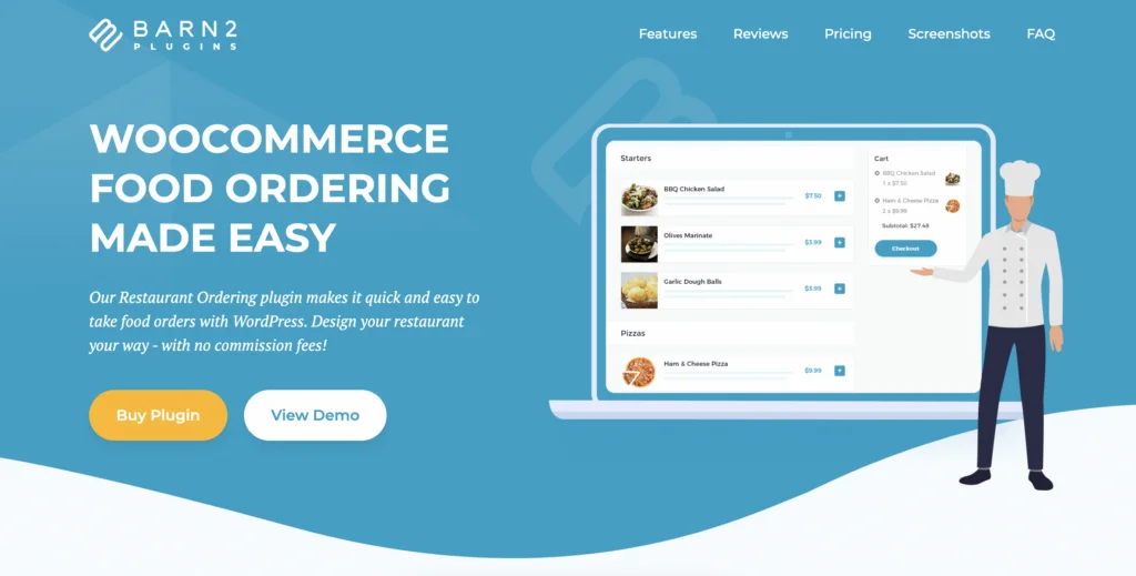 การสั่งซื้อร้านอาหาร WooCommerce