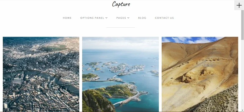 Cattura - tema WordPress per portfolio in stile gird