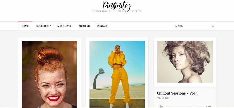 Pinfinity - Tema WordPress in stile Pinterest
