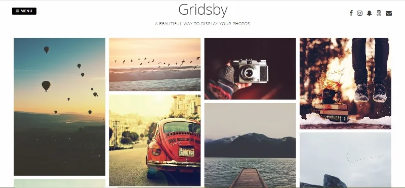 Gridsby - Tema WordPress gratuito per Pinterest