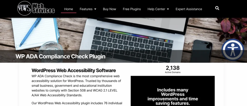 ภาพหน้าจอของ WP ADA Compliance Check Basic