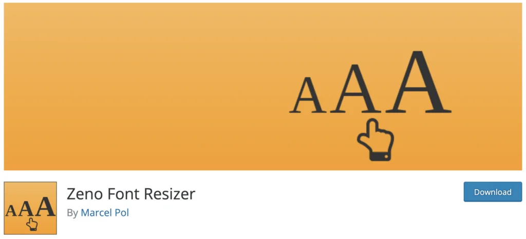 ภาพหน้าจอของ Zeno Font Resizer