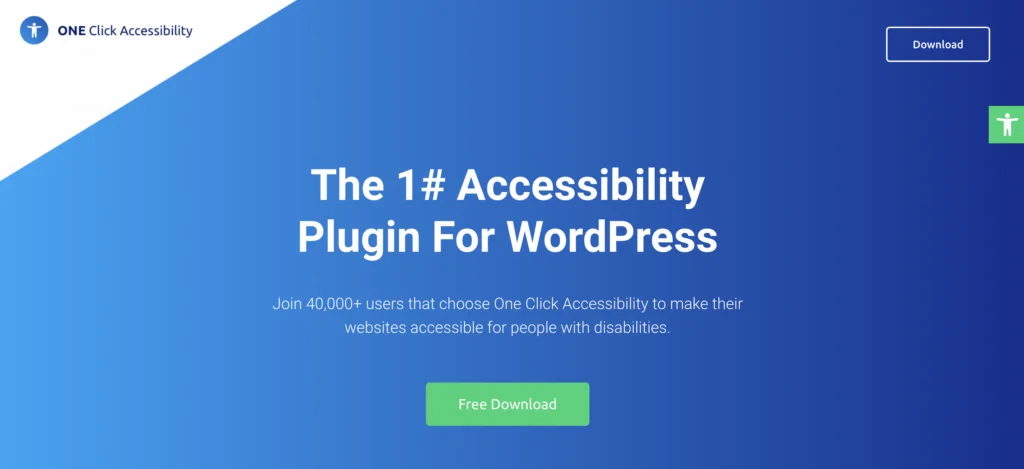 ภาพหน้าจอของ One Click Accessibility