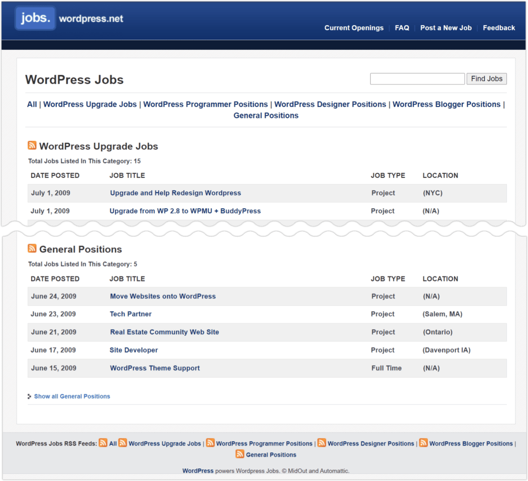 ส่วนท้ายปี 2009 > งาน WP