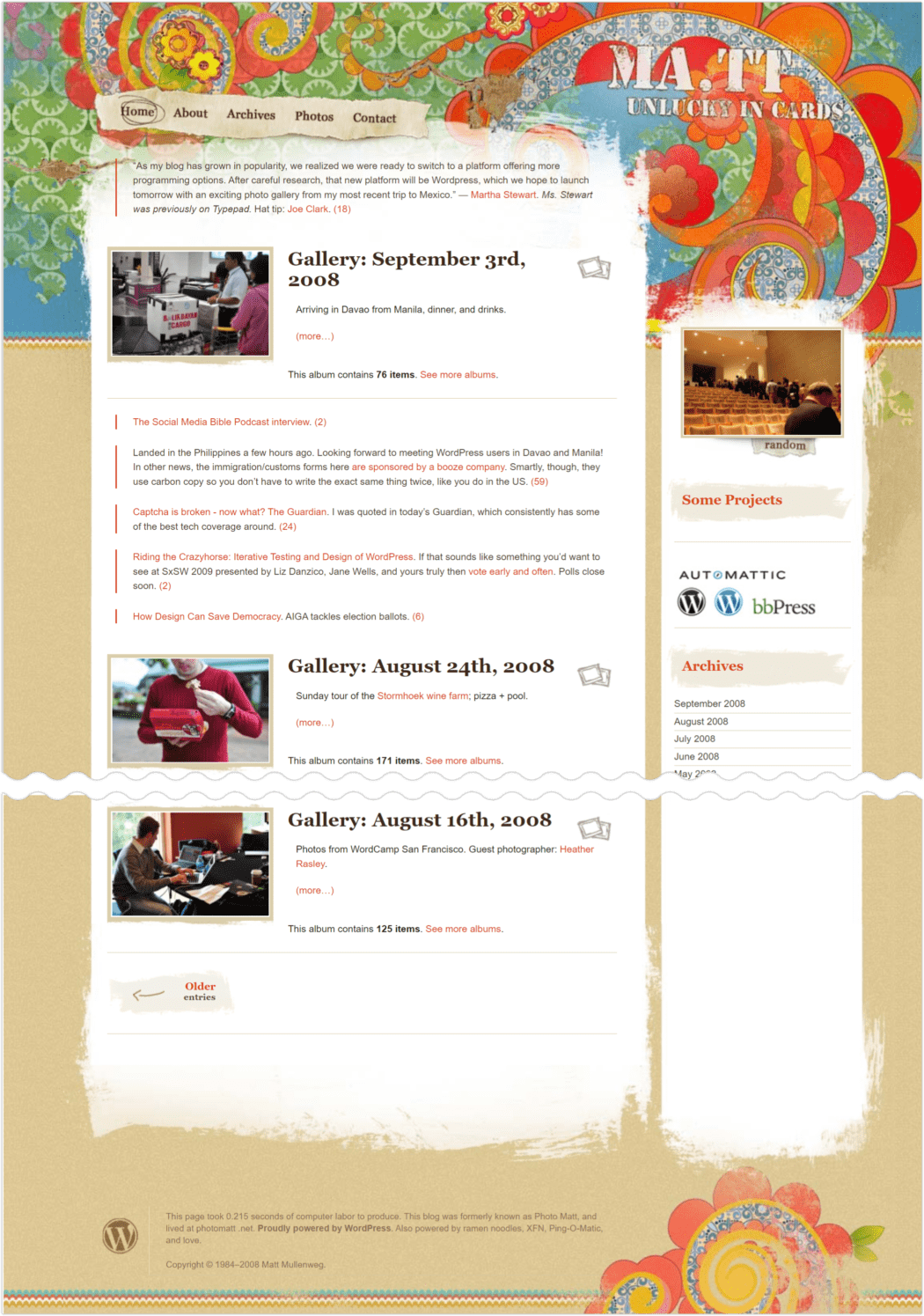 Matt's Blog > ปี 2008