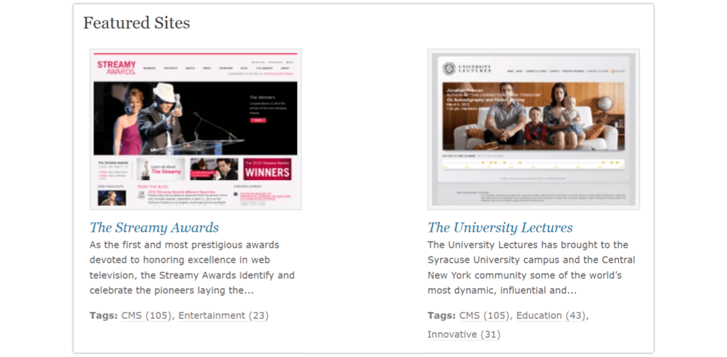 2010 Showcase – The Streamy Awards และ The University Lectures