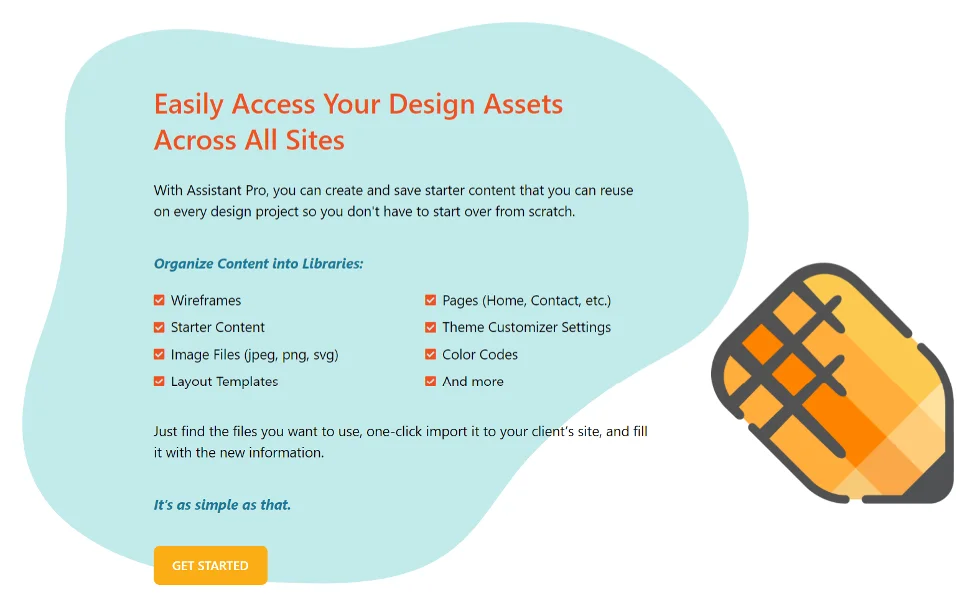 Screenshot di più tipi di asset supportati