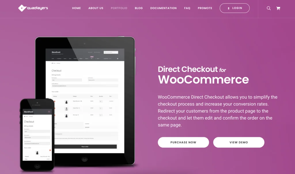 ปลั๊กอิน WooCommerce Direct Checkout